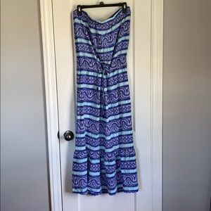 Vineyard Vines Strapless Silk Dress